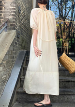 Load image into Gallery viewer, Ladies' Summer Solid Color Vacation Casual Dress, A-Line Dress