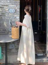 Load image into Gallery viewer, Ladies' Summer Solid Color Vacation Casual Dress, A-Line Dress