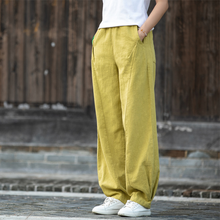 Load image into Gallery viewer, Women Summer High Waisted Lounge Pants, Drawstring Elastic Waist Pants, Casual Yoga Beach Trousers With Pockets