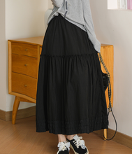 Load image into Gallery viewer, Boho Long Elastic Waist A Line Skirt With Pockets, Ladies beach vacation long dress