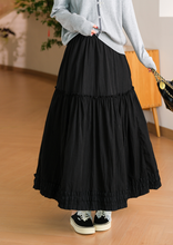 Load image into Gallery viewer, Boho Long Elastic Waist A Line Skirt With Pockets, Ladies beach vacation long dress