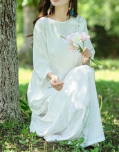 Load image into Gallery viewer, New Summer Chinese Style Dress For Women,Jacquard Floral Pattern