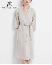 Load image into Gallery viewer, Linen Soft Women's Dressing Gowns