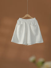 Load image into Gallery viewer, Summer Casual Pleated Loose Shorts Suit For Daily And Trip, Natural Linen Shorts