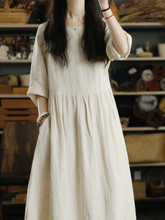 Load image into Gallery viewer, Woman Elegant & Stylish Jacquard Long Dress, White, Casual Vacation Romantic Outfits