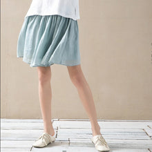 Load image into Gallery viewer, Vacation Clean Color Short Skirt For Women, High Waist Skirt