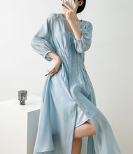 Load image into Gallery viewer, Women Casual And Comfortable V-Neck Long Dress With A-Line Hem For Summer Vacation