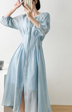 Load image into Gallery viewer, Women Casual And Comfortable V-Neck Long Dress With A-Line Hem For Summer Vacation