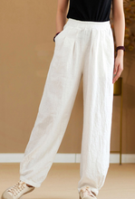 Load image into Gallery viewer, Women's Pants, Vacation Summer Linen Cotton Lantern Loose Harem Pants