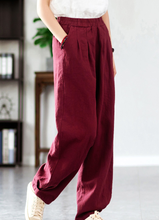Load image into Gallery viewer, Women's Pants, Vacation Summer Linen Cotton Lantern Loose Harem Pants