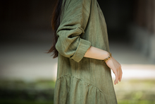 Load image into Gallery viewer, Women's Ramie V-neck Tie Dye Casual Dress, Suitable For Spring And Summer Vacation