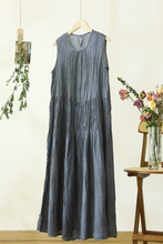 Load image into Gallery viewer, Women's Solid Color Crew Neck Short Sleeve Simple Casual Dress, Daily Wear Sundress