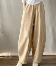 Load image into Gallery viewer, Women's Solid Colored Height Waist Pants, Natural Linen Summer Vacation Pants