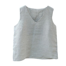 Load image into Gallery viewer, 100% Linen V-Neck Summer Casual Vest For Women Summer Underwear