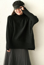 Load image into Gallery viewer, Cotton Pullover for Women, Crew Neck Sweater, Camel Cropped Sweater