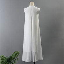 Load image into Gallery viewer, Art Embroidered White Simple Long Dress Summer Women Dress Q295A
