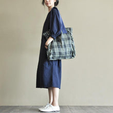 Load image into Gallery viewer, Two Colours Round Collar Fleece Long Dress Causel Women Clothes - FantasyLinen