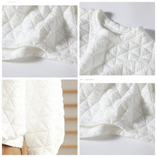 Load image into Gallery viewer, Women Pullover Sweater Crew-neck Sweatshirt, White Tops for Women