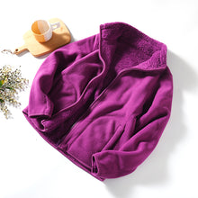 Load image into Gallery viewer, Casual Fleece Jacket, Women's Fleece, Reversible Jacket Coat