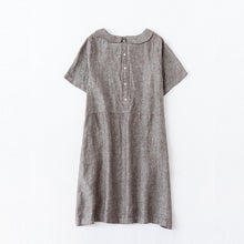 Load image into Gallery viewer, Women Simple Loose Linen Pure Color Dress