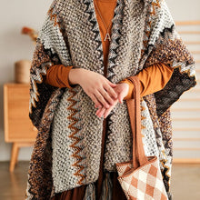 Load image into Gallery viewer, Bohemia Shawl for Women, Loose Crochet Shawl, Casual Red Shawl