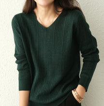 Load image into Gallery viewer, Cotton Sweater for Women, Casual Cropped Sweater, Loose Pullover Sweater