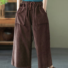 Load image into Gallery viewer, Pocket Wide Leg Pants, Cotton Pants for Women, Loose Women Trousers