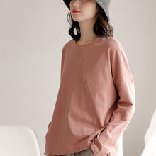 Load image into Gallery viewer, Long Sleeve Shirt for Women, Casual Tops for Women, Loose Cotton Shirt