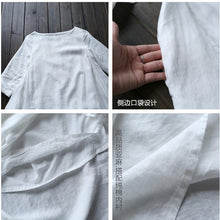 Load image into Gallery viewer, White Bat Sleeve Causel Long Dress Plus Size Oversize Women Clothes 1638 - FantasyLinen