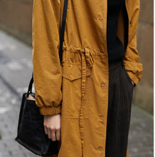 Load image into Gallery viewer, Cotton Ladies Long Coats, Winter Trench Outerwear, Women's Button up Trench