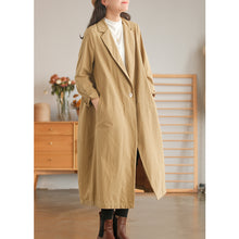 Load image into Gallery viewer, Classic Long Sleeve Trench, Fluffy Ladies Overcoat, Cotton Buckle Long Black Coat