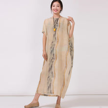 Load image into Gallery viewer, Women's Elegant Loose Plus Size Ramie Maxi Dress