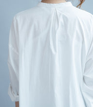 Load image into Gallery viewer, White Fashion Pure Color Cotton Long Shirt Dresses Q3101A - FantasyLinen