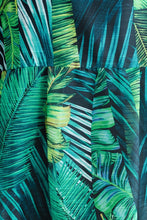 Load image into Gallery viewer, 2018 Green Palm Leaves Long Sleeve Chiffon Dresses Maxi Dresses Oversize Q2801 - FantasyLinen