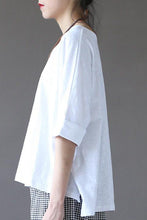 Load image into Gallery viewer, White Summer Lovely Sweet Casual Loose T-Shirt Women Tops S1301 - FantasyLinen
