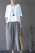 Load image into Gallery viewer, White Summer Lovely Sweet Casual Loose T-Shirt Women Tops S1301 - FantasyLinen
