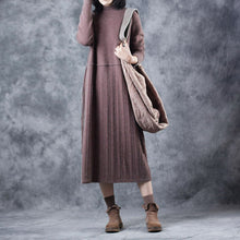 Load image into Gallery viewer, Vintage Loose High Neck Base Sweater Dresses For Women W609
