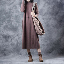 Load image into Gallery viewer, Vintage Loose High Neck Base Sweater Dresses For Women W609