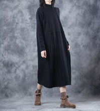 Load image into Gallery viewer, Vintage Loose High Neck Base Sweater Dresses For Women W609