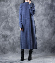 Load image into Gallery viewer, Vintage Loose High Neck Base Sweater Dresses For Women W609
