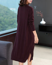 Load image into Gallery viewer, Loose Pure Color Knitted Dresses Women Casual Clothes Q26113