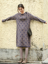 Load image into Gallery viewer, Vintage Loose Blue Sweater Dresses Women Causal Winter Clothes Q81056
