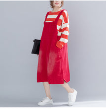 Load image into Gallery viewer, Vintage Simple Corduroy Strap Dresses For Women Q17123
