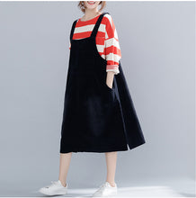 Load image into Gallery viewer, Vintage Simple Corduroy Strap Dresses For Women Q17123