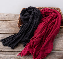 Load image into Gallery viewer, Vintage Soft Linen Scarf Women Winter Shawl W17120