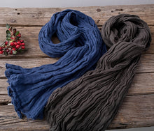 Load image into Gallery viewer, Vintage Soft Linen Scarf Women Winter Shawl W17120