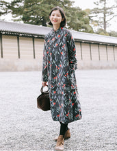 Load image into Gallery viewer, Women Vintage Cotton Linen Thick Dresses Q24124