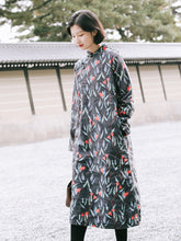 Load image into Gallery viewer, Women Vintage Cotton Linen Thick Dresses Q24124