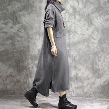 Load image into Gallery viewer, Loose Vintage High Neck Cotton Linen Maxi Dresses For Women Q31120