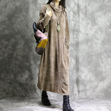 Load image into Gallery viewer, Vintage Casual High Neck Maxi Dresses Women Spring Clothes Q31121